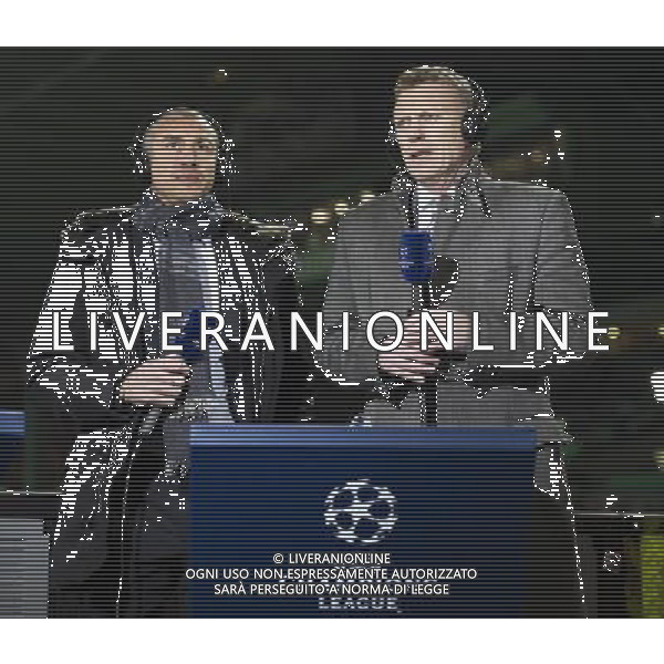12/02/13 UEFA CHAMPIONS LEAGUE CELTIC v JUVENTUS CELTIC PARK - GLASGOW Celtic legend Henrik Larsson (left) and Everton manager David Moyes speak to the media before the game ©/AGENZIA ALDO LIVERANI SAS - ITALY ONLY - EDITORIAL USE ONLY
