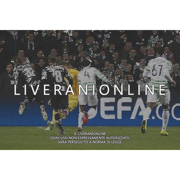 12/02/13 UEFA CHAMPIONS LEAGUE CELTIC v JUVENTUS CELTIC PARK - GLASGOW Juventus\' Alessandro Matri (left) scores his side\'s opening goal of the game ©/AGENZIA ALDO LIVERANI SAS - ITALY ONLY - EDITORIAL USE ONLY