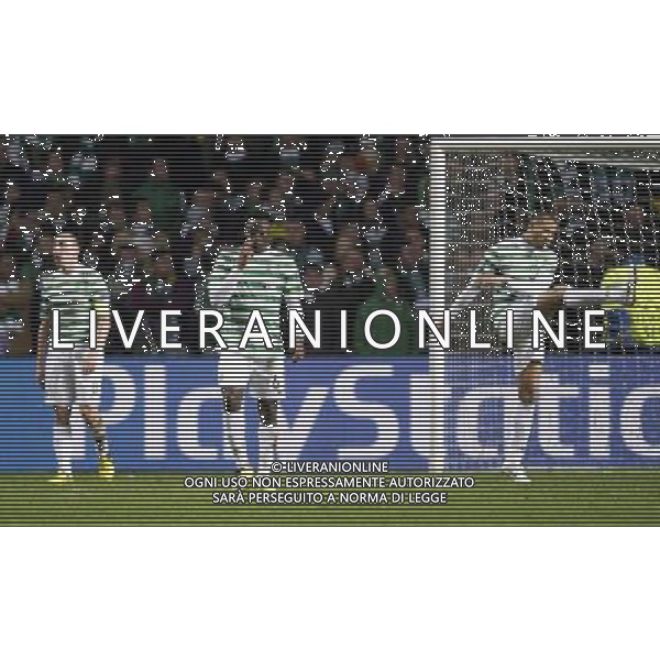 12/02/13 UEFA CHAMPIONS LEAGUE CELTIC v JUVENTUS CELTIC PARK - GLASGOW Dejection for Celtic trio Scott Brown (left), Victor Wanyama (centre) and Kelvin Wilson ©/AGENZIA ALDO LIVERANI SAS - ITALY ONLY - EDITORIAL USE ONLY