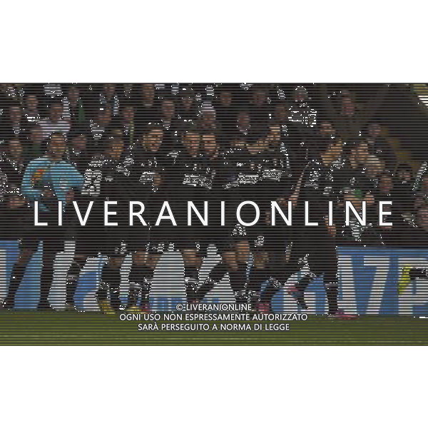 Celtic Park Glasgow Celtic v Juventus Champions League First knockout round 12/02/13 Juventus celebrate first goal Photo: Roger Parker Fotosports International AG ALDO LIVERANI S A S ONLY ITALY