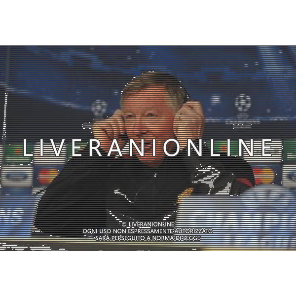 Sir Alex Ferguson Manager during press conference at the Santiago Bernabeu Stadium Manchester United 2012/13 Preview to tomorrow night\'s champions league match between Real Madrid Vs Manchester United 12/02/13 The Champions League Photo: Robin Parker Fotosports International AG ALDO LIVERANI S A S ONLY ITALY