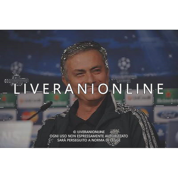 Jose Mourinho Manager during press conference at the Santiago Bernabeu Stadium Real Madrid 2012/13 Preview to tomorrow night\'s champions league match between Real Madrid Vs Manchester United 12/02/13 The Champions League Photo: Robin Parker Fotosports International AG ALDO LIVERANI S A S ONLY ITALY