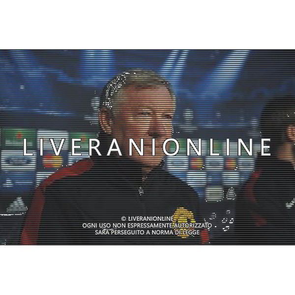 Sir Alex Ferguson Manager during press conference at the Santiago Bernabeu Stadium Manchester United 2012/13 Preview to tomorrow night\'s champions league match between Real Madrid Vs Manchester United 12/02/13 The Champions League Photo: Robin Parker Fotosports International AG ALDO LIVERANI S A S ONLY ITALY