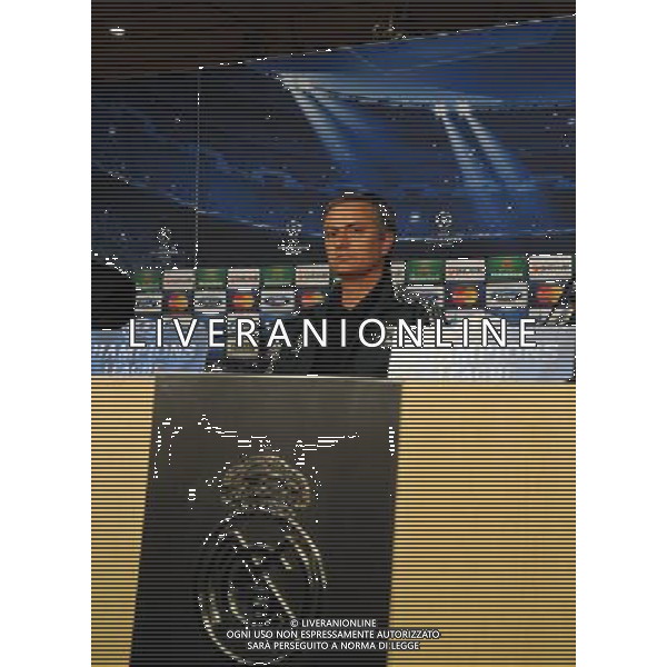 Jose Mourinho Manager during press conference at the Santiago Bernabeu Stadium Real Madrid 2012/13 Preview to tomorrow night\'s champions league match between Real Madrid Vs Manchester United 12/02/13 The Champions League Photo: Robin Parker Fotosports International AG ALDO LIVERANI S A S ONLY ITALY