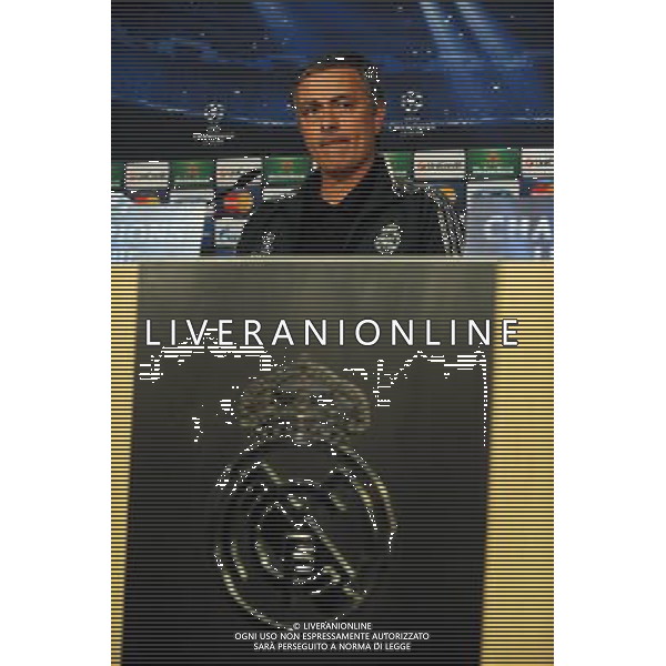 Jose Mourinho Manager during press conference at the Santiago Bernabeu Stadium Real Madrid 2012/13 Preview to tomorrow night\'s champions league match between Real Madrid Vs Manchester United 12/02/13 The Champions League Photo: Robin Parker Fotosports International AG ALDO LIVERANI S A S ONLY ITALY