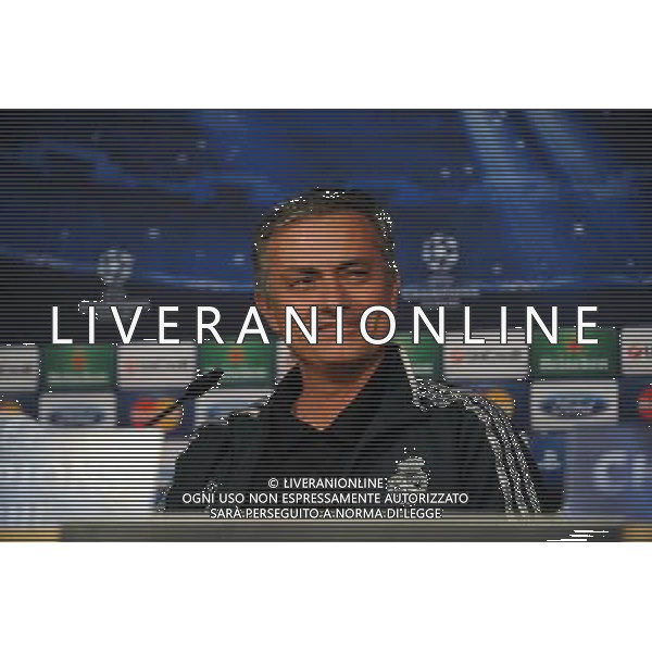 Jose Mourinho Manager during press conference at the Santiago Bernabeu Stadium Real Madrid 2012/13 Preview to tomorrow night\'s champions league match between Real Madrid Vs Manchester United 12/02/13 The Champions League Photo: Robin Parker Fotosports International AG ALDO LIVERANI S A S ONLY ITALY