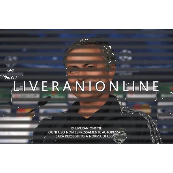 Jose Mourinho Manager during press conference at the Santiago Bernabeu Stadium Real Madrid 2012/13 Preview to tomorrow night\'s champions league match between Real Madrid Vs Manchester United 12/02/13 The Champions League Photo: Robin Parker Fotosports International AG ALDO LIVERANI S A S ONLY ITALY