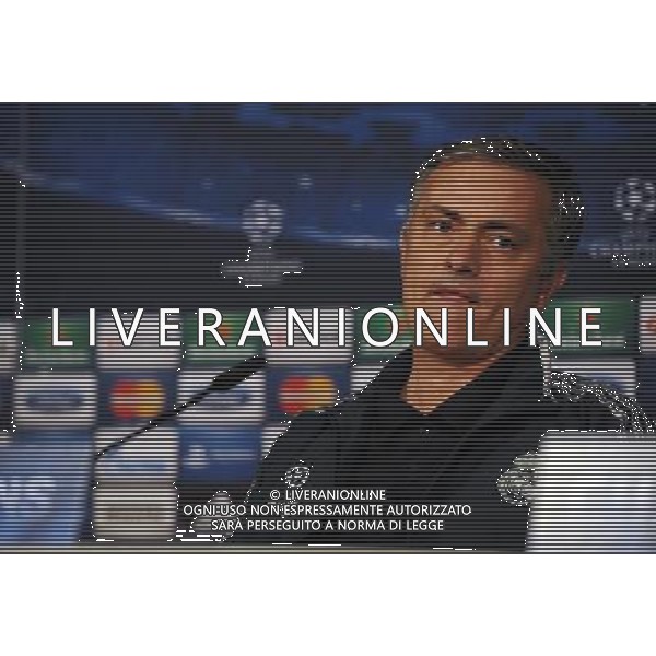 Jose Mourinho Manager during press conference at the Santiago Bernabeu Stadium Real Madrid 2012/13 Preview to tomorrow night\'s champions league match between Real Madrid Vs Manchester United 12/02/13 The Champions League Photo: Robin Parker Fotosports International AG ALDO LIVERANI S A S ONLY ITALY