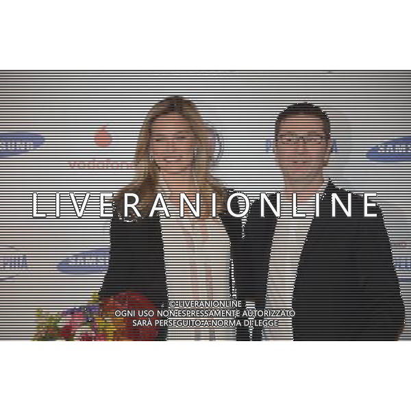 63mo Festival della Canzone italiana di SanRemoa 13 febbraio 2013 nella foto Bar Rafaeli con Fabio Fazio ©Gazzaniga/AGENZIA ALDO LIVERANI SAS