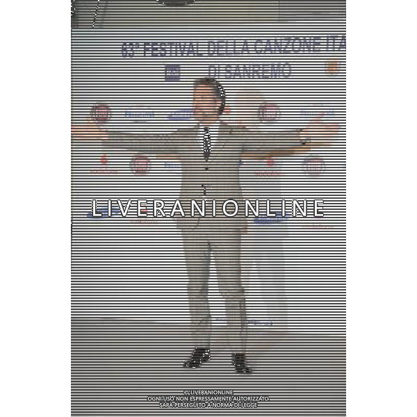 Beppe Fiorello Beppe Fiorello 63mo Festival della Canzone italiana di SanRemo 13 febbraio 2013 ©/AGENZIA ALDO LIVERANI SAS