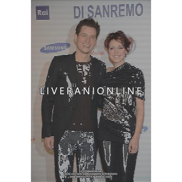 Simona Molinari con Peter Cincotti 63mo Festival della Canzone italiana di SanRemo 13 febbraio 2013 ©/AGENZIA ALDO LIVERANI SAS