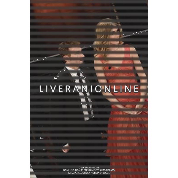 63mo Festival della canzone italiana di Sanremo Seconda Serata 13 febbraio 2013 nella foto Max Biaggi e Eleonora Pedron ©/AGENZIA ALDO LIVERANI SAS