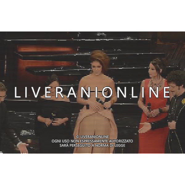 63mo Festival della canzone italiana di Sanremo Seconda Serata 13 febbraio 2013 nella foto Nazionale Femminile Fioretto ©/AGENZIA ALDO LIVERANI SAS