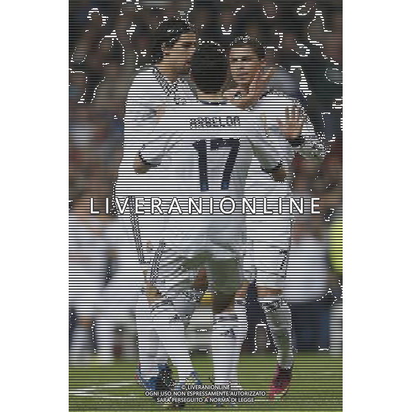 Real Madrid\'s Cristiano Ronaldo goal during Champions League match on february 13th 2013. Photo: Cid-Fuentes Cebolla / ALFAQUI /AGENZIA ALDO LIVERANI SAS - ITALY ONLY - EDITORIAL USE ONLY