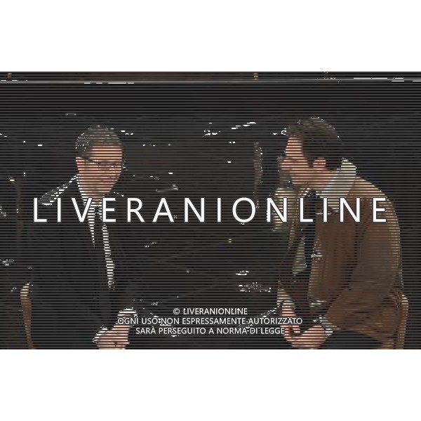 63mo Festival della canzone italiana di Sanremo Seconda Serata 13 febbraio 2013 nella foto Fabio Fazio e Neri Marcore\' ©/AGENZIA ALDO LIVERANI SAS