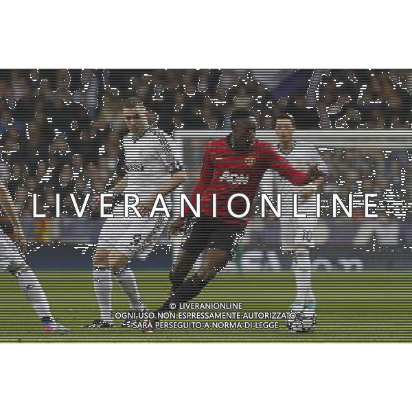 Madrid (03/02/2013).- Estadio Santiago Bernabeu. UEFA Champions League Real Madrid - Manchester United Benzema, Welbeck Photo: Alex Cid-Fuentes / ALFAQUI /AGENZIA ALDO LIVERANI SAS - ITALY ONLY - EDITORIAL USE ONLY