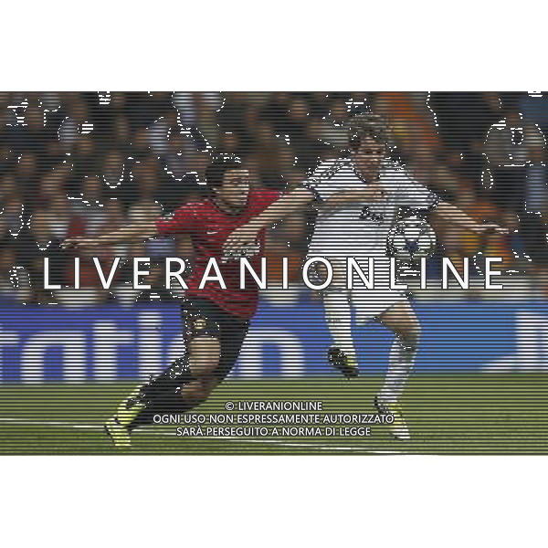 Real Madrid\'s Fabio Coentrao and Manchester United\'s Rafael during Champions League match on february 13th 2013. Photo: Cid-Fuentes Cebolla / ALFAQUI /AGENZIA ALDO LIVERANI SAS - ITALY ONLY - EDITORIAL USE ONLY
