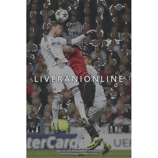 Real Madrid\'s Sergio Ramos and Manchester United\'s during Champions League match on february 13th 2013. Photo: Cid-Fuentes Cebolla / ALFAQUI /AGENZIA ALDO LIVERANI SAS - ITALY ONLY - EDITORIAL USE ONLY