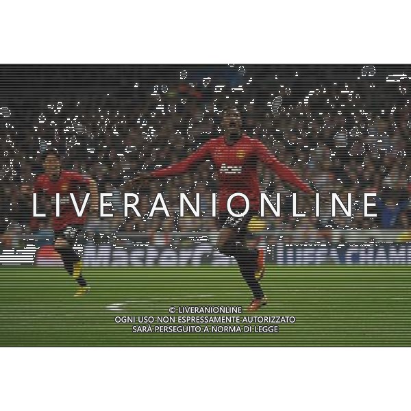 Danny Welbeck celebrates scoring goal Manchester United 2012/13 Real Madrid Vs Manchester United (1-1) 13/02/13 The Champions League Photo: Robin Parker Fotosports International ©Photoshot/AGENZIA ALDO LIVERANI SAS-ITALY ONLY - EDITORIAL USE ONLY