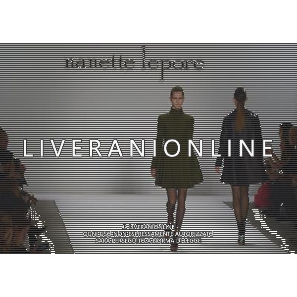 (130213) -- NEW YORK, Feb. 13, 2013 () -- Models present creations during the Nanette Lepore 2013 Fall collections show at the Mercedes-Benz Fashion Week in New York, Feb. 13, 2013. (/Wang Lei) ©Photoshot/AGENZIA ALDO LIVERANI SAS-ITALY ONLY - EDITORIAL USE ONLY