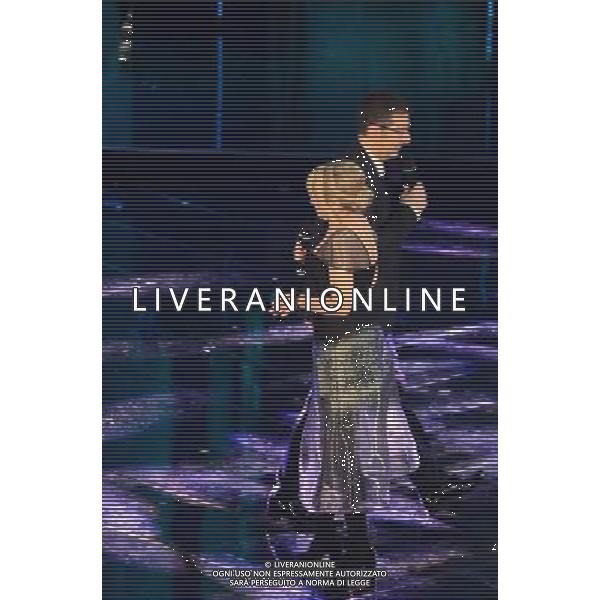 63mo Festival della canzone italiana di Sanremo Terza Serata 14 febbraio 2013 nella foto Fabio Fazio e Luciana Littizzetto ©/AGENZIA ALDO LIVERANI SAS