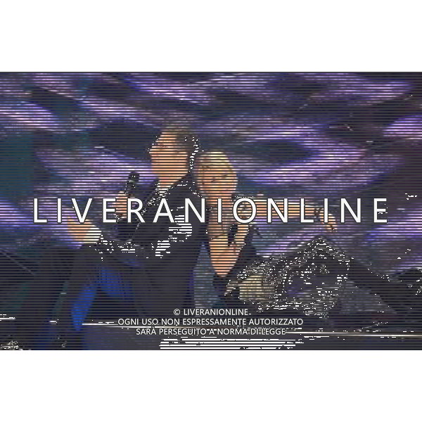 63mo Festival della canzone italiana di Sanremo Terza Serata 14 febbraio 2013 nella foto Fabio Fazio e Luciana Littizzetto ©/AGENZIA ALDO LIVERANI SAS