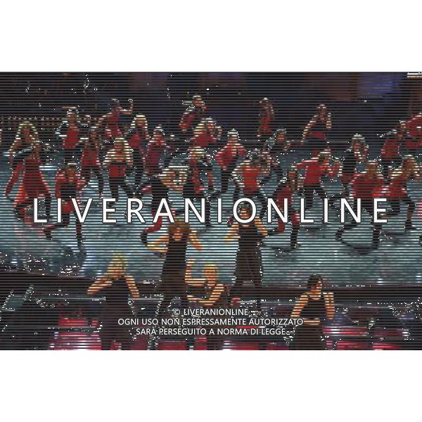 63mo Festival della canzone italiana di Sanremo Terza Serata 14 febbraio 2013 nella foto Luciana Littizzetto - Flash Mob ©/AGENZIA ALDO LIVERANI SAS