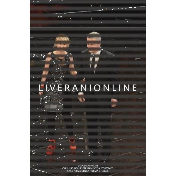 63mo Festival della canzone italiana di Sanremo Terza Serata 14 febbraio 2013 nella foto Luciana Littizzetto e Roberto Baggio ©/AGENZIA ALDO LIVERANI SAS