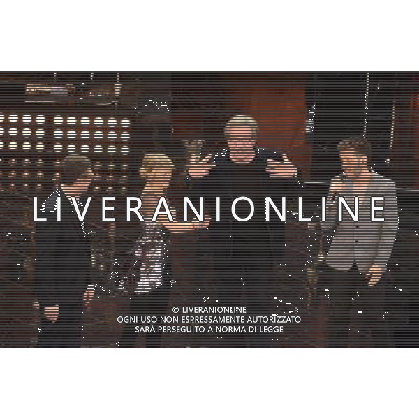 63mo Festival della canzone italiana di Sanremo Terza Serata 14 febbraio 2013 nella foto Fabio Fazio, Luciana Littizzetto e Daniele Silvestri ©/AGENZIA ALDO LIVERANI SAS