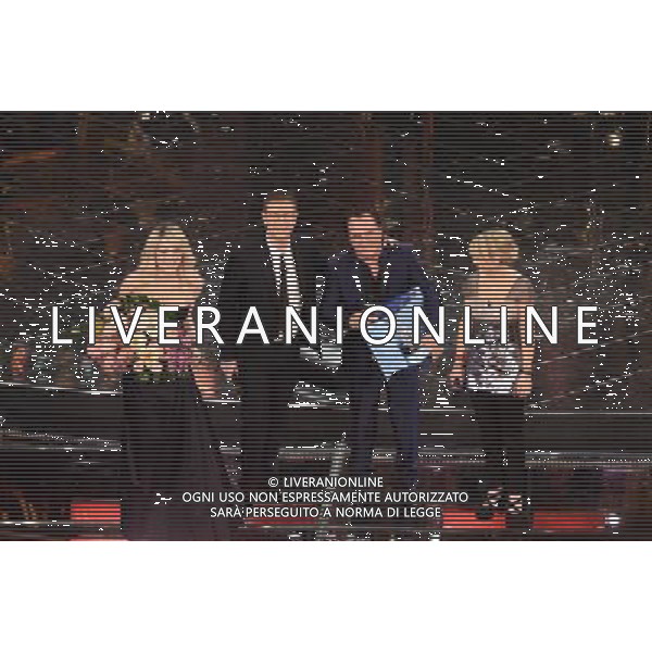 63mo Festival della canzone italiana di Sanremo Terza Serata 14 febbraio 2013 nella foto Laura Chiatti, Fabio Fazio, Al Bano e Luciana Littizzetto ©/AGENZIA ALDO LIVERANI SAS