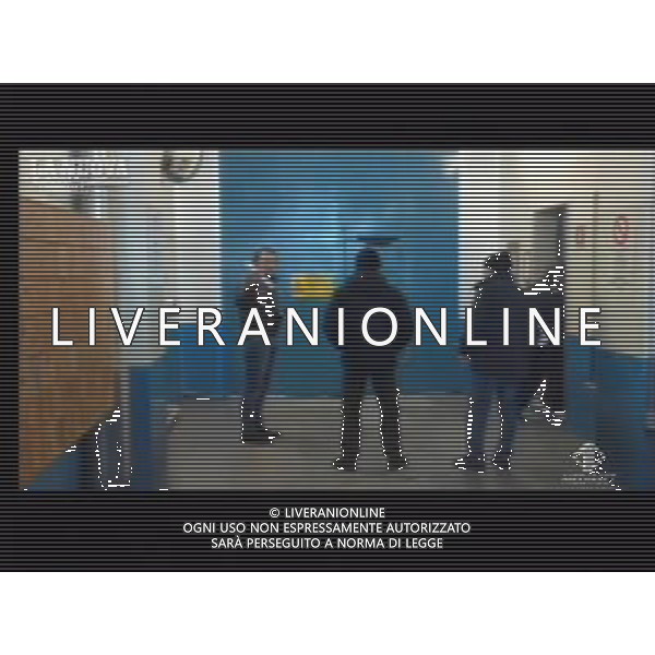 Arrestato e condotto nel carcere di Buoncammino il presidente del Cagliari Calcio, Massimo Cellino nell\'ambito dell\'inchiesta sullo stadio Is Arenas - Cagliari 14 febbraio 2013 obbligatorio citare la fonte televisiva (Studio sport Italia1) ©/AGENZIA ALDO LIVERANI SAS