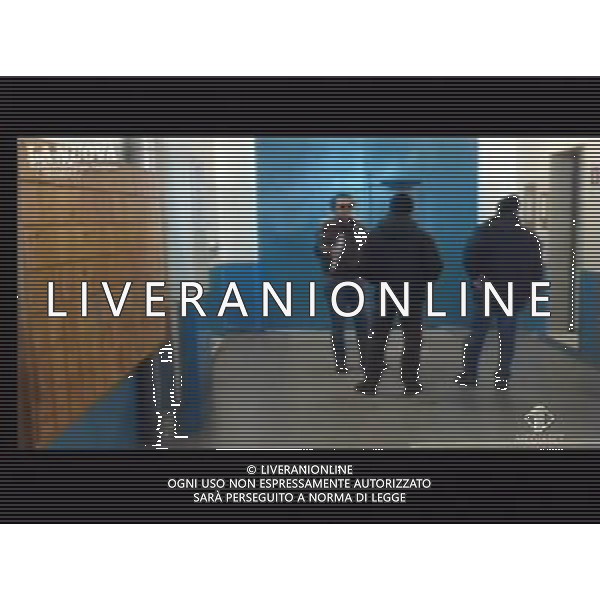 Arrestato e condotto nel carcere di Buoncammino il presidente del Cagliari Calcio, Massimo Cellino nell\'ambito dell\'inchiesta sullo stadio Is Arenas - Cagliari 14 febbraio 2013 obbligatorio citare la fonte televisiva (Studio sport Italia1) ©/AGENZIA ALDO LIVERANI SAS