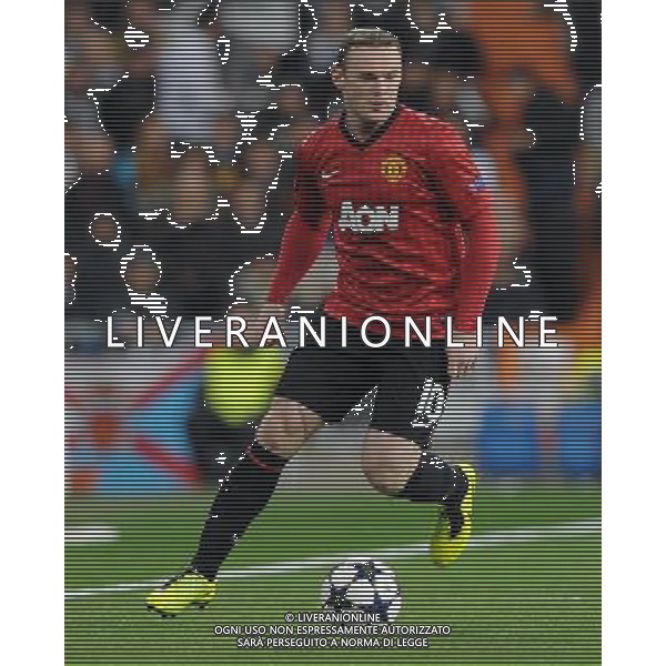Wayne Rooney Manchester United 2012/13 Real Madrid Vs Manchester United (1-1) 13/02/13 The Champions League Photo: Robin Parker Fotosports International AG ALDO LIVERANI S A S ONLY ITALY