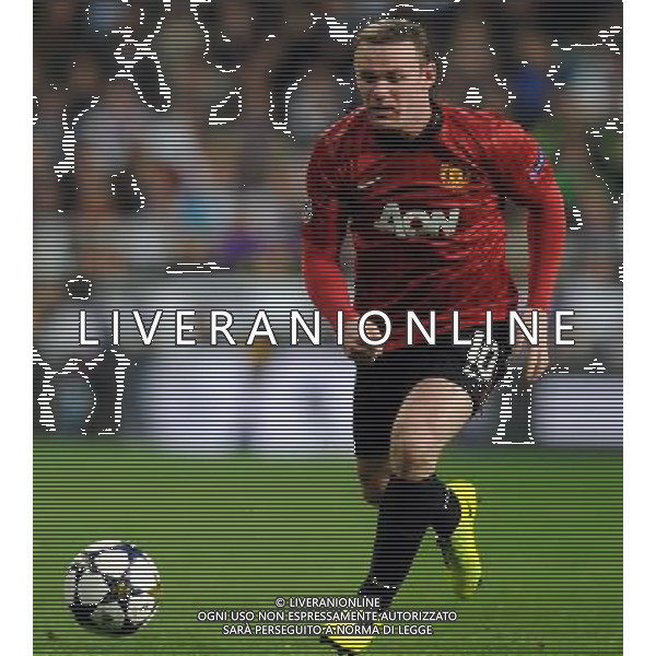 Wayne Rooney Manchester United 2012/13 Real Madrid Vs Manchester United (1-1) 13/02/13 The Champions League Photo: Robin Parker Fotosports International AG ALDO LIVERANI S A S ONLY ITALY