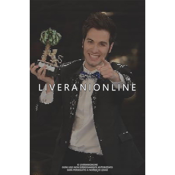 63mo Festival della canzone italiana di SanRemo Quarta Serata 15 febbraio 2013 nella foto Antonio Maggio vincitore giovani ©/AGENZIA ALDO LIVERANI SAS