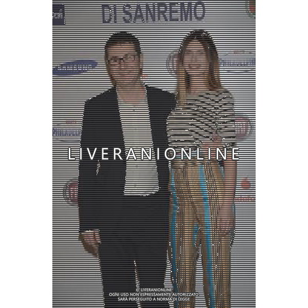 63mo Festival della canzone italiana di SanRemo 16 febbraio 2013 nella foto Fabio Fazio e Bianca Balti ©/AGENZIA ALDO LIVERANI SAS