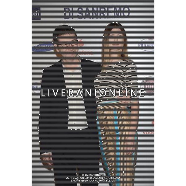 63mo Festival della canzone italiana di SanRemo 16 febbraio 2013 nella foto Fabio Fazio e Bianca Balti ©/AGENZIA ALDO LIVERANI SAS