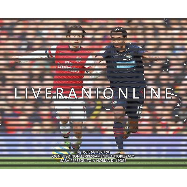 Arsenal\'s Tomas Rosicky battles with Blackburn Rovers\' Paulo Jorge - Credit - CameraSport - Karyn Haddon - Football - FA Challenge Cup Fifth Round - Arsenal v Blackburn Rovers - Saturday 16th February 2013 - Emirates stadium - London © CameraSport - 43 Linden Ave. Countesthorpe. Leicester. England. LE8 5PG - Tel: +44 (0) 116 277 4147 - admin@camerasport.com - www.camerasport.com AG ALDO LIVERANI S A S ONLY ITALY