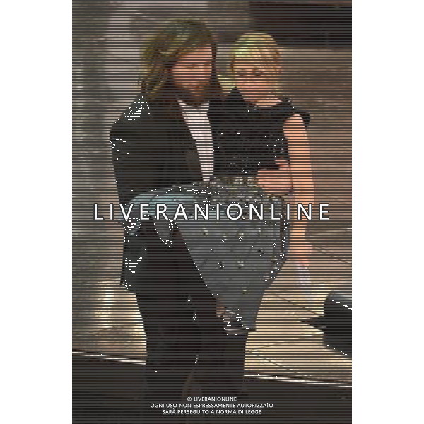 63mo Festival della canzone italiana di SanRemo Quinta Serata Finale 16 febbraio 2013 nella foto Martin Castrogiovanni e Luciana Littizzetto ©/AGENZIA ALDO LIVERANI SAS