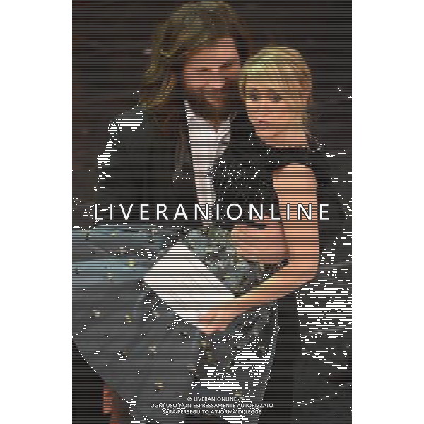 63mo Festival della canzone italiana di SanRemo Quinta Serata Finale 16 febbraio 2013 nella foto Martin Castrogiovanni e Luciana Littizzetto ©/AGENZIA ALDO LIVERANI SAS