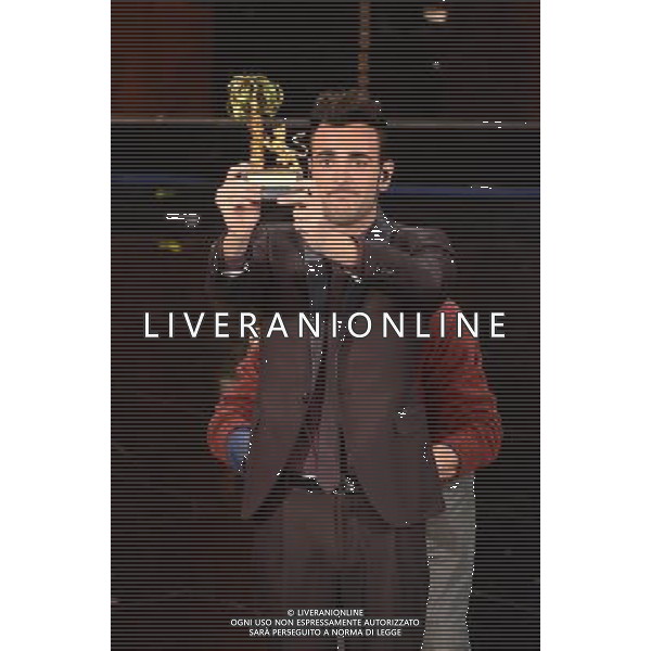 63mo Festival della canzone italiana di SanRemo Quinta Serata Finale 16 febbraio 2013 nella foto il vincitore Marco Mengoni ©/AGENZIA ALDO LIVERANI SAS