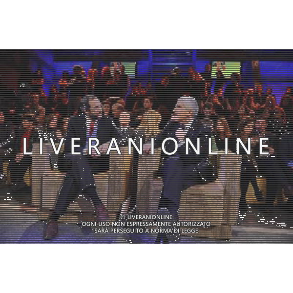ROMA TRASMISSIONE TELEVISIVA BALLARO\' DEL 17/02/2013 NELLA FOTO PIERFERDINANDO CASINI-UMBERTO AMBROSOLI FOTO FABRIZIO CORRADETTI-AG ALDO LIVERANI S A S 