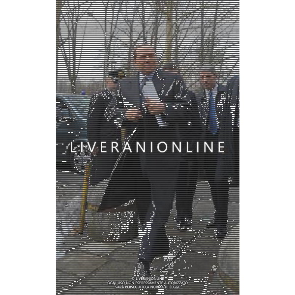 MONZA (MB) 18/2/2013 SILVIO BERLUSCONI INCONTRA LA CONFINDUSTRIA DI MONZA-BRIANZA NELLA FOTO SILVIO BERLUSCONI FOTO ROMANO/AG ALDO LIVERANI S.A.S. 