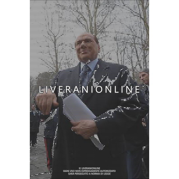 MONZA (MB) 18/2/2013 SILVIO BERLUSCONI INCONTRA LA CONFINDUSTRIA DI MONZA-BRIANZA NELLA FOTO SILVIO BERLUSCONI FOTO ROMANO/AG ALDO LIVERANI S.A.S. 
