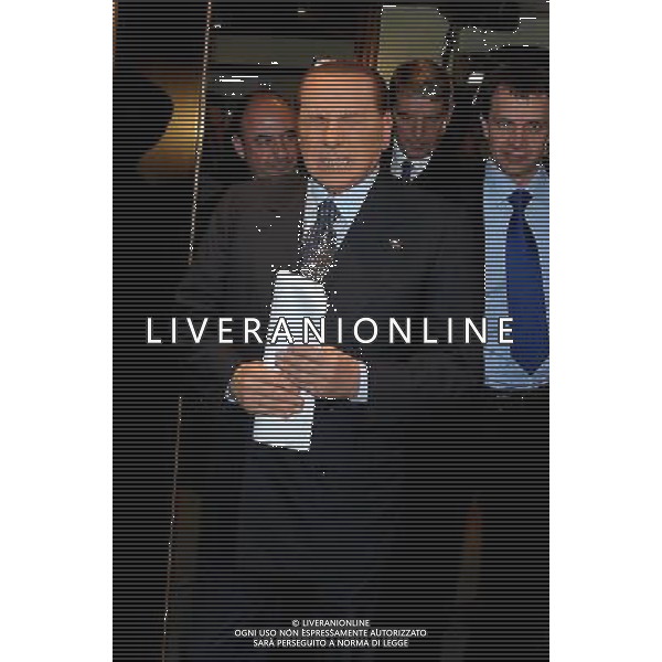 MONZA (MB) 18/2/2013 SILVIO BERLUSCONI INCONTRA LA CONFINDUSTRIA DI MONZA-BRIANZA NELLA FOTO SILVIO BERLUSCONI FOTO ROMANO/AG ALDO LIVERANI S.A.S. 