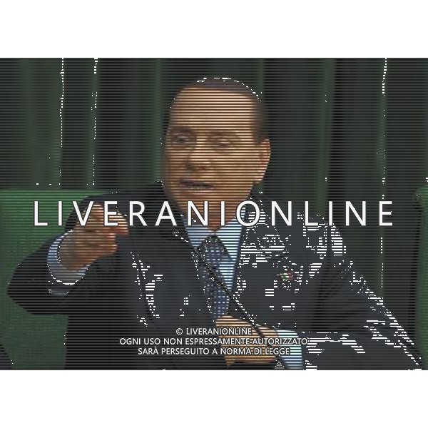 MONZA (MB) 18/2/2013 SILVIO BERLUSCONI INCONTRA LA CONFINDUSTRIA DI MONZA-BRIANZA NELLA FOTO SILVIO BERLUSCONI FOTO ROMANO/AG ALDO LIVERANI S.A.S. 