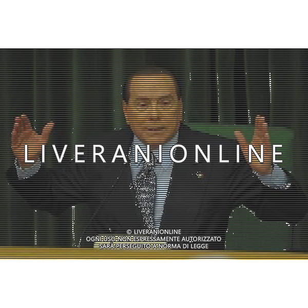 MONZA (MB) 18/2/2013 SILVIO BERLUSCONI INCONTRA LA CONFINDUSTRIA DI MONZA-BRIANZA NELLA FOTO SILVIO BERLUSCONI FOTO ROMANO/AG ALDO LIVERANI S.A.S. 