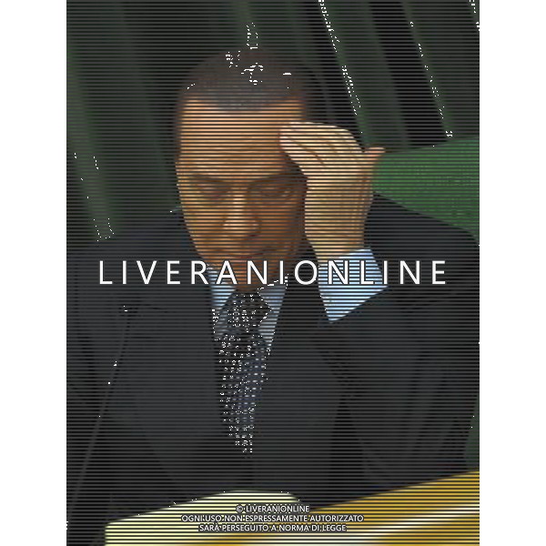 MONZA (MB) 18/2/2013 SILVIO BERLUSCONI INCONTRA LA CONFINDUSTRIA DI MONZA-BRIANZA NELLA FOTO SILVIO BERLUSCONI FOTO ROMANO/AG ALDO LIVERANI S.A.S. 