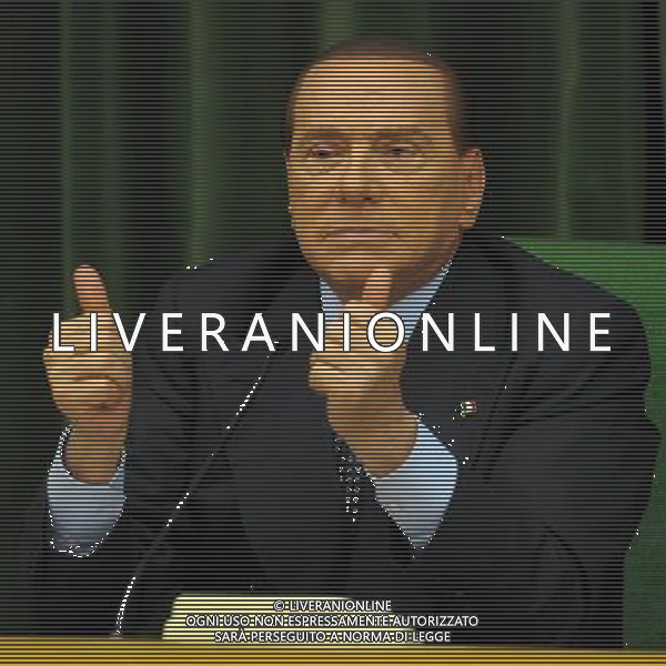 MONZA (MB) 18/2/2013 SILVIO BERLUSCONI INCONTRA LA CONFINDUSTRIA DI MONZA-BRIANZA NELLA FOTO SILVIO BERLUSCONI FOTO ROMANO/AG ALDO LIVERANI S.A.S. 