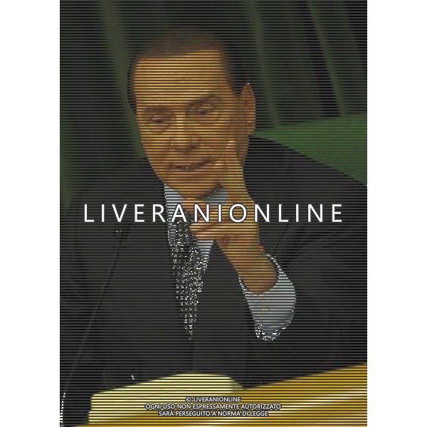 MONZA (MB) 18/2/2013 SILVIO BERLUSCONI INCONTRA LA CONFINDUSTRIA DI MONZA-BRIANZA NELLA FOTO SILVIO BERLUSCONI FOTO ROMANO/AG ALDO LIVERANI S.A.S. 